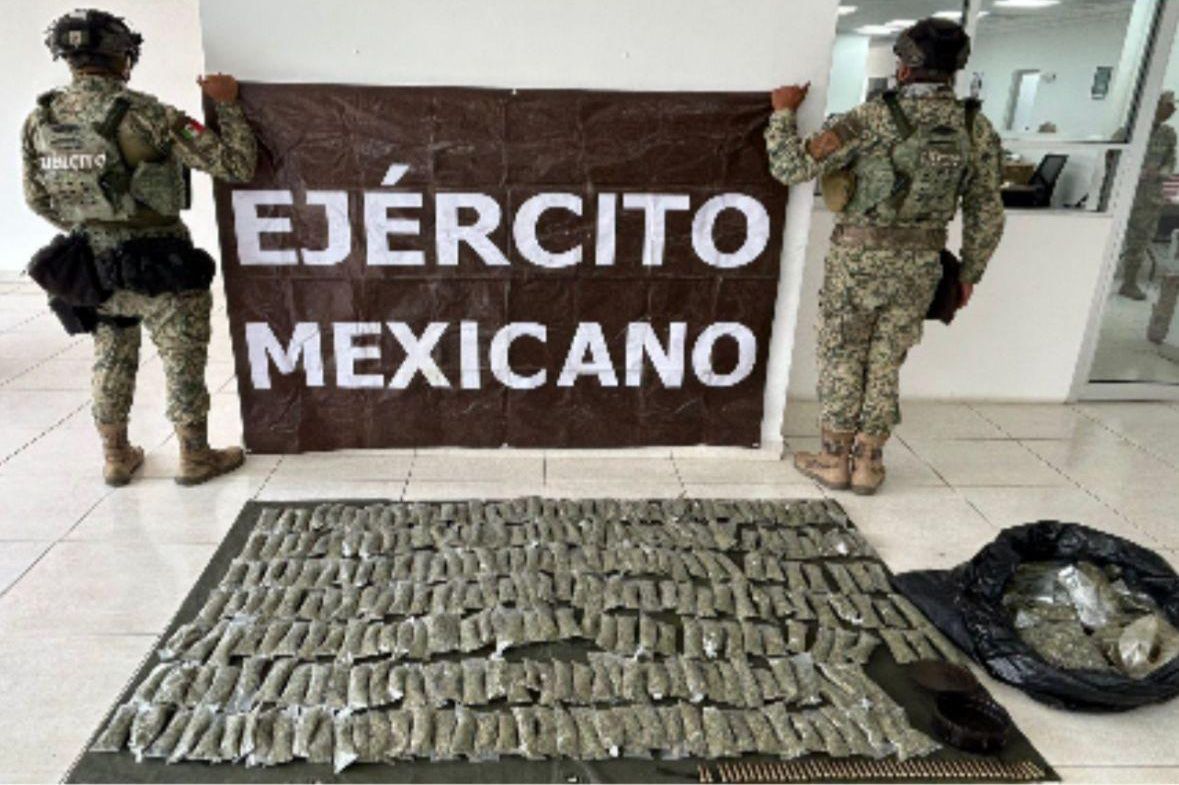 Municiones y droga asegurada en Culiacán