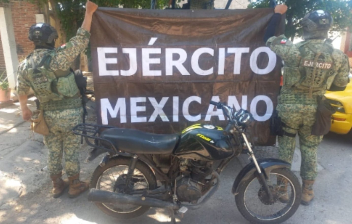 ejercito asegura moto en culiacan