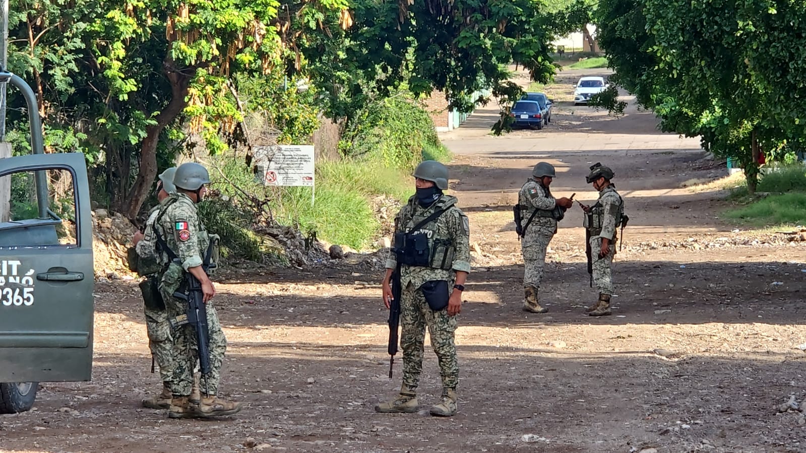elementos de la Defensa resguardaron la escena del crimen