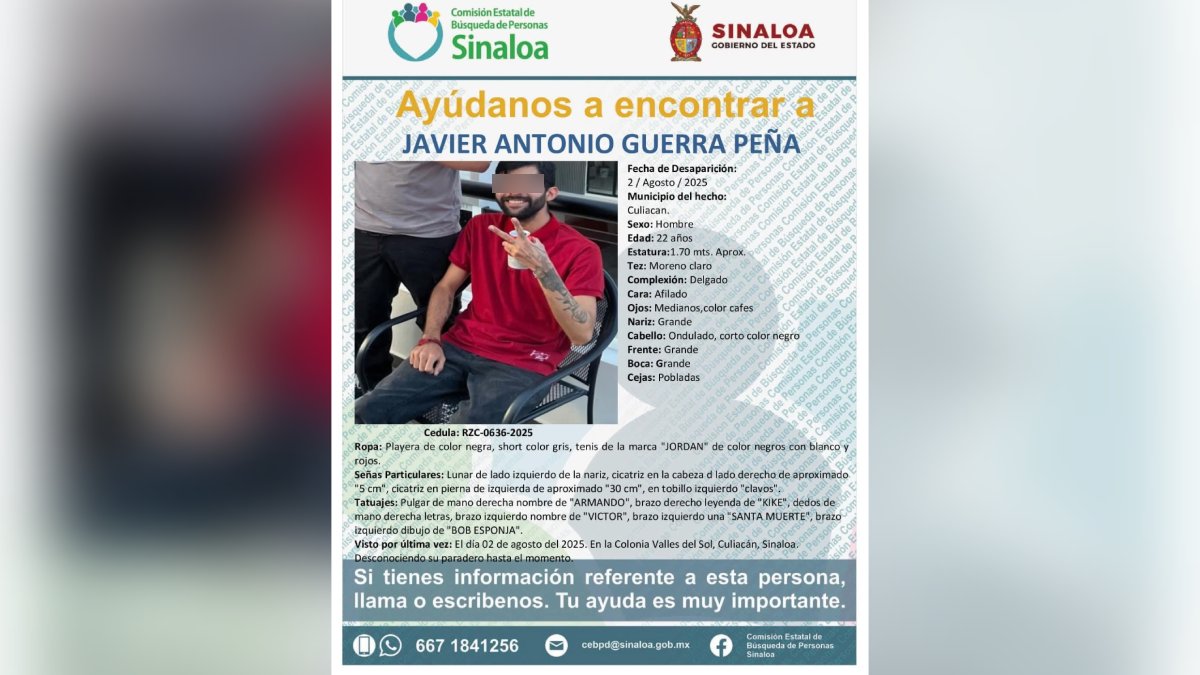Localizan a joven en silla de ruedas "levantado" en Culiacán