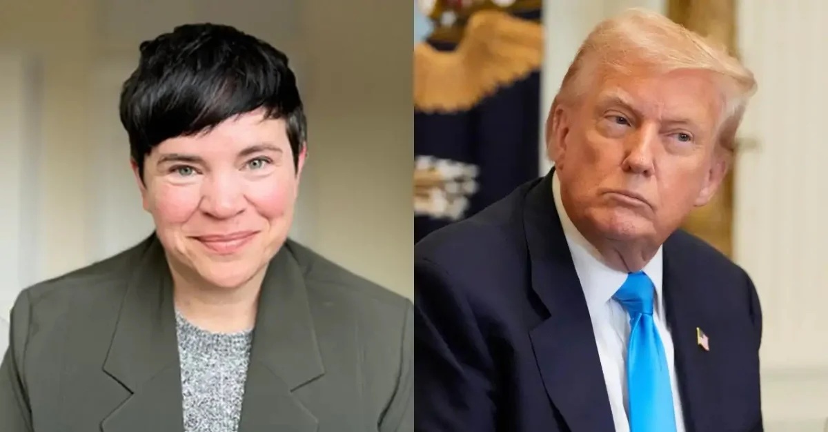 Erika McEntarfer (izquierda) Donald Trump (derecha)