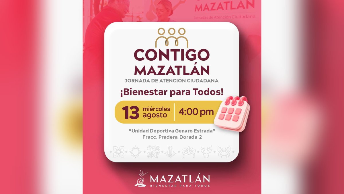 programa ‘Contigo Mazatlán’ 13 de agosto 2025