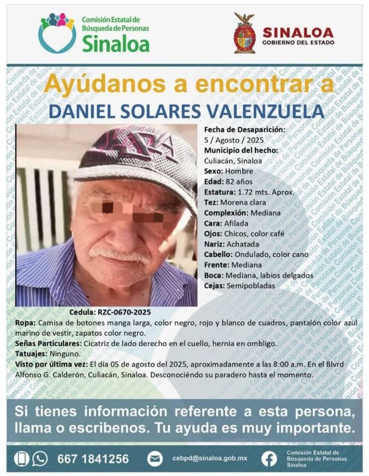 Ficha de búsqueda de Daniel Solares