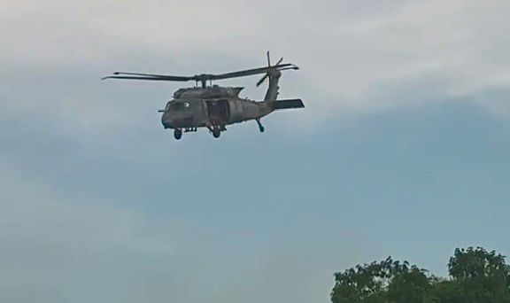 Operativo por tierra y aire en en la sindicatura de Las Tapias, Culiacán