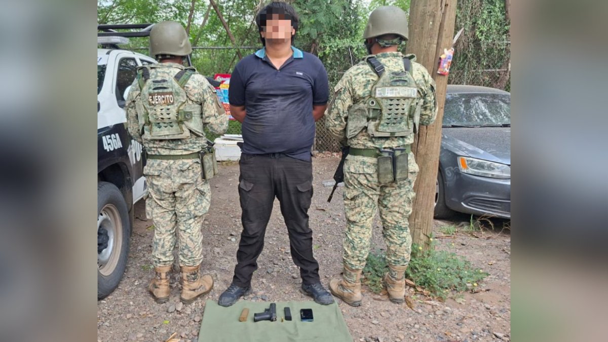 Hombre armado detenido en Culiacán