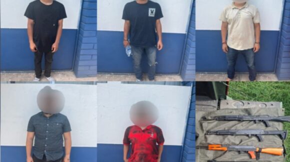 Detienen a 5 civiles armados en la colonia El Barrio en Culiacán