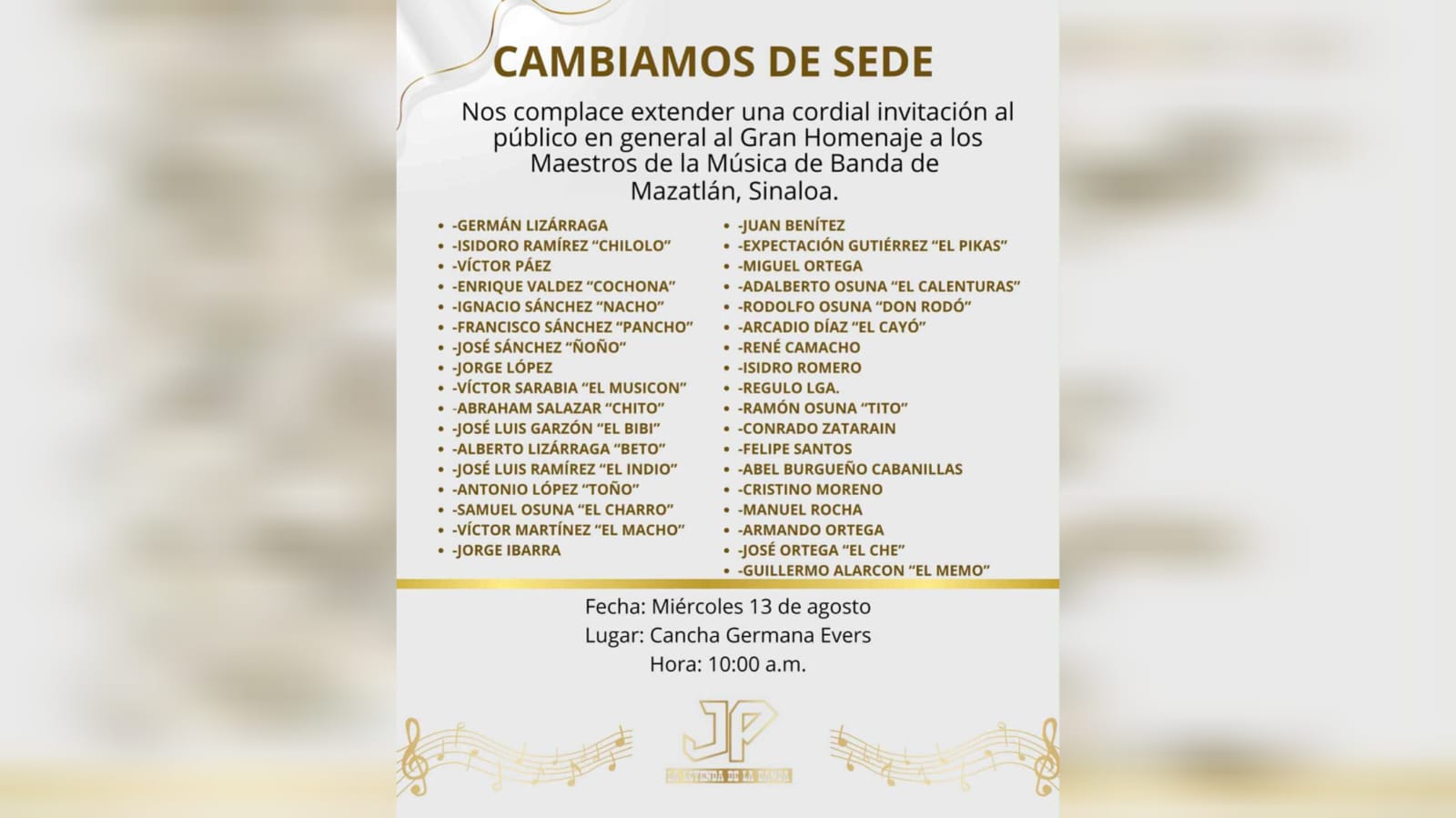 homenaje a maestros de la musica