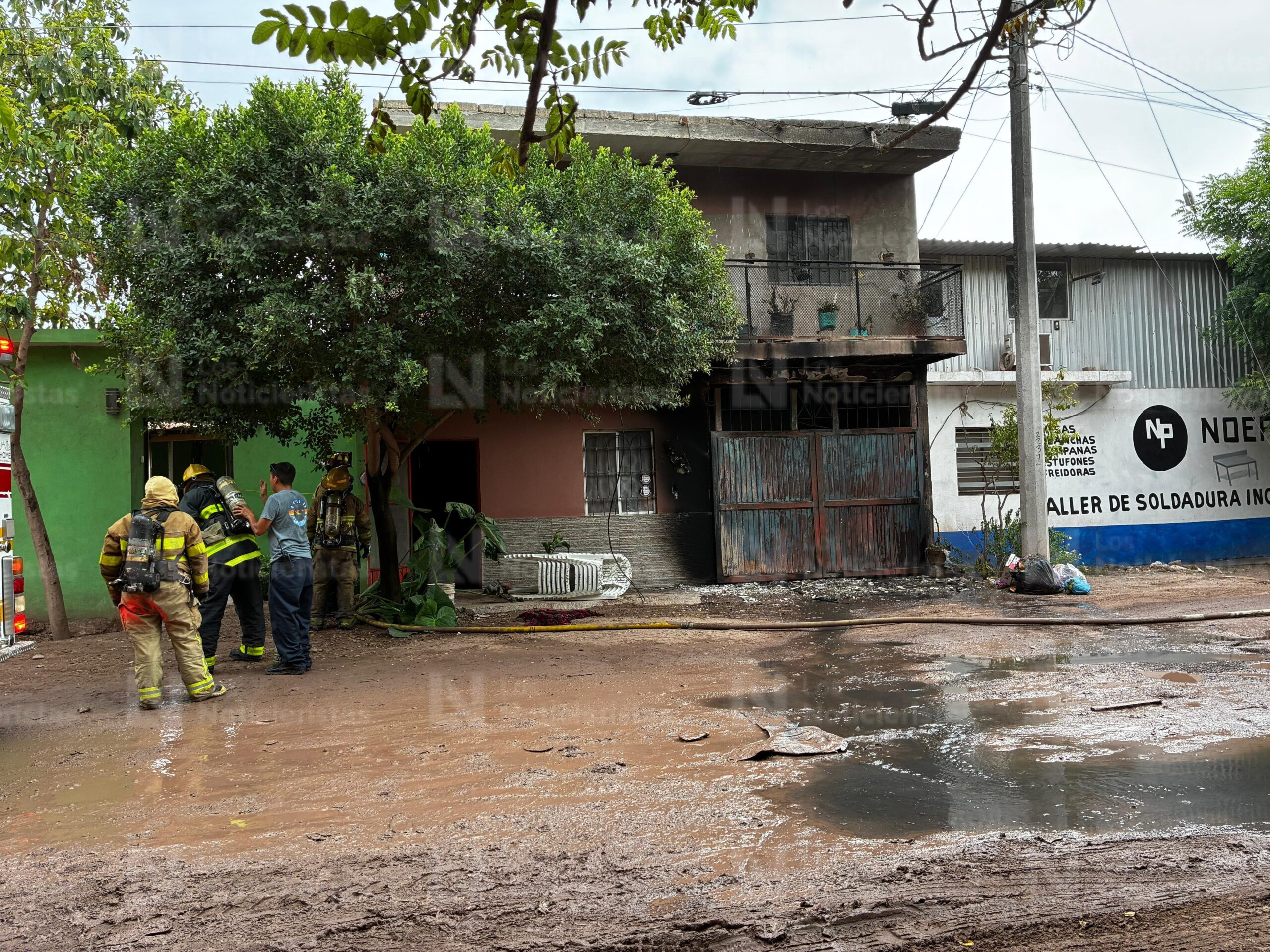 Incendio en casa de Los Mochis