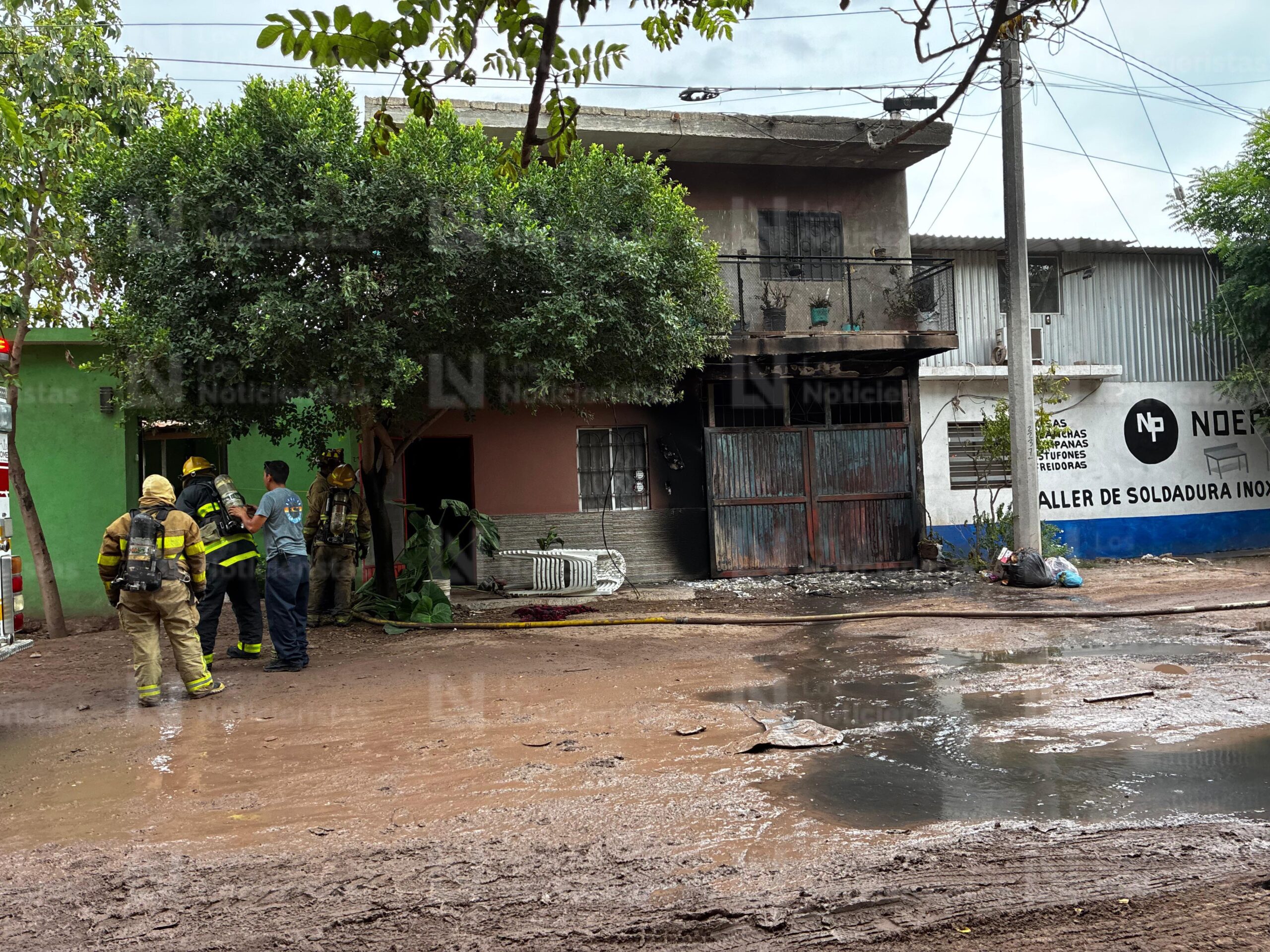 Incendio en casa de Los Mochis