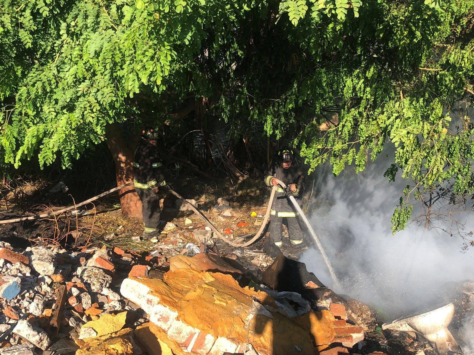 Incendio en lote baldío de Mazatlán