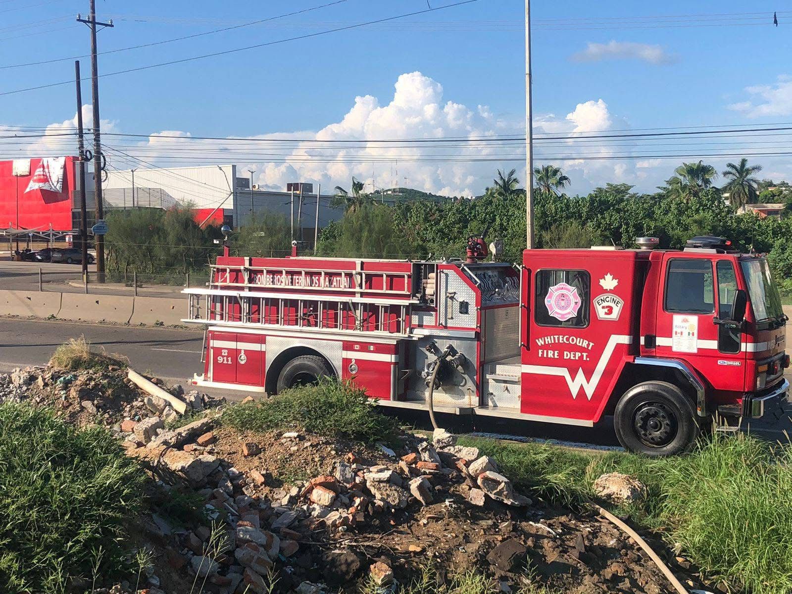 Incendio en lote baldío de Mazatlán
