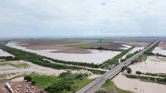Vientos derriban postes y dejan a 25 comunidades sin luz en Guasave
