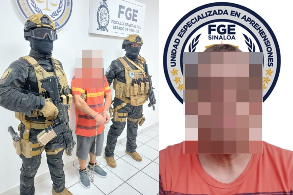 hombre presentado por agentes de la fiscalía