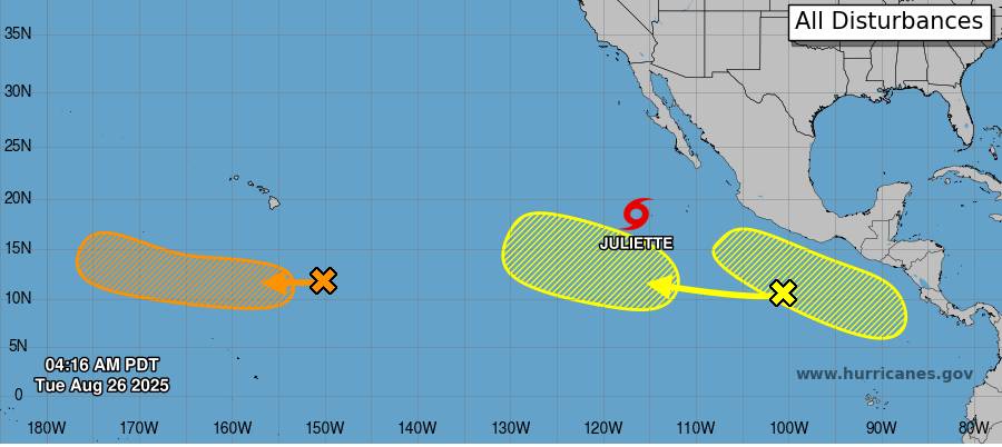 la tormenta kiko podría estar formandose en el pacifico mexicano
