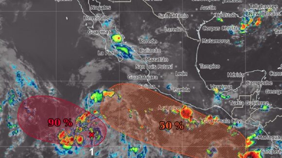 ¡Atentos! Podría formarse un ciclón tropical en el Pacífico; se esperan lluvias muy fuertes en Sinaloa
