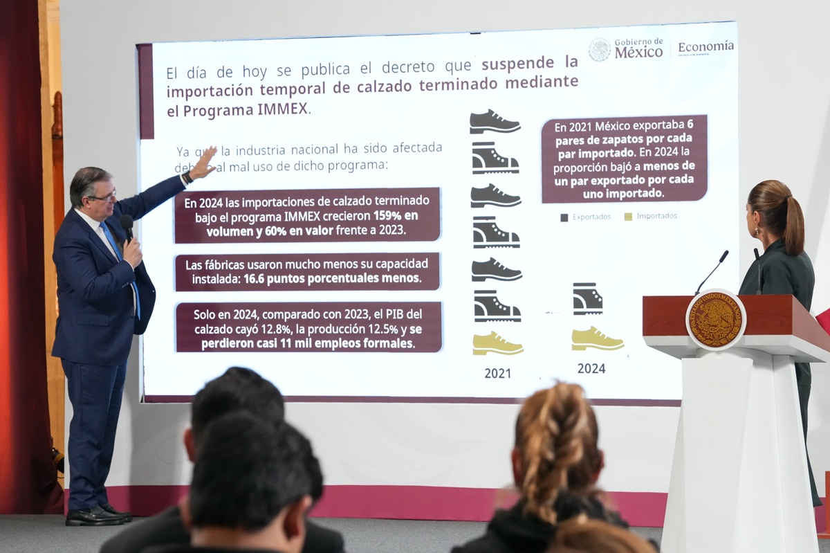 Marcelo Ebrard y Claudia Sheinbaum en conferencia 'mañanera'