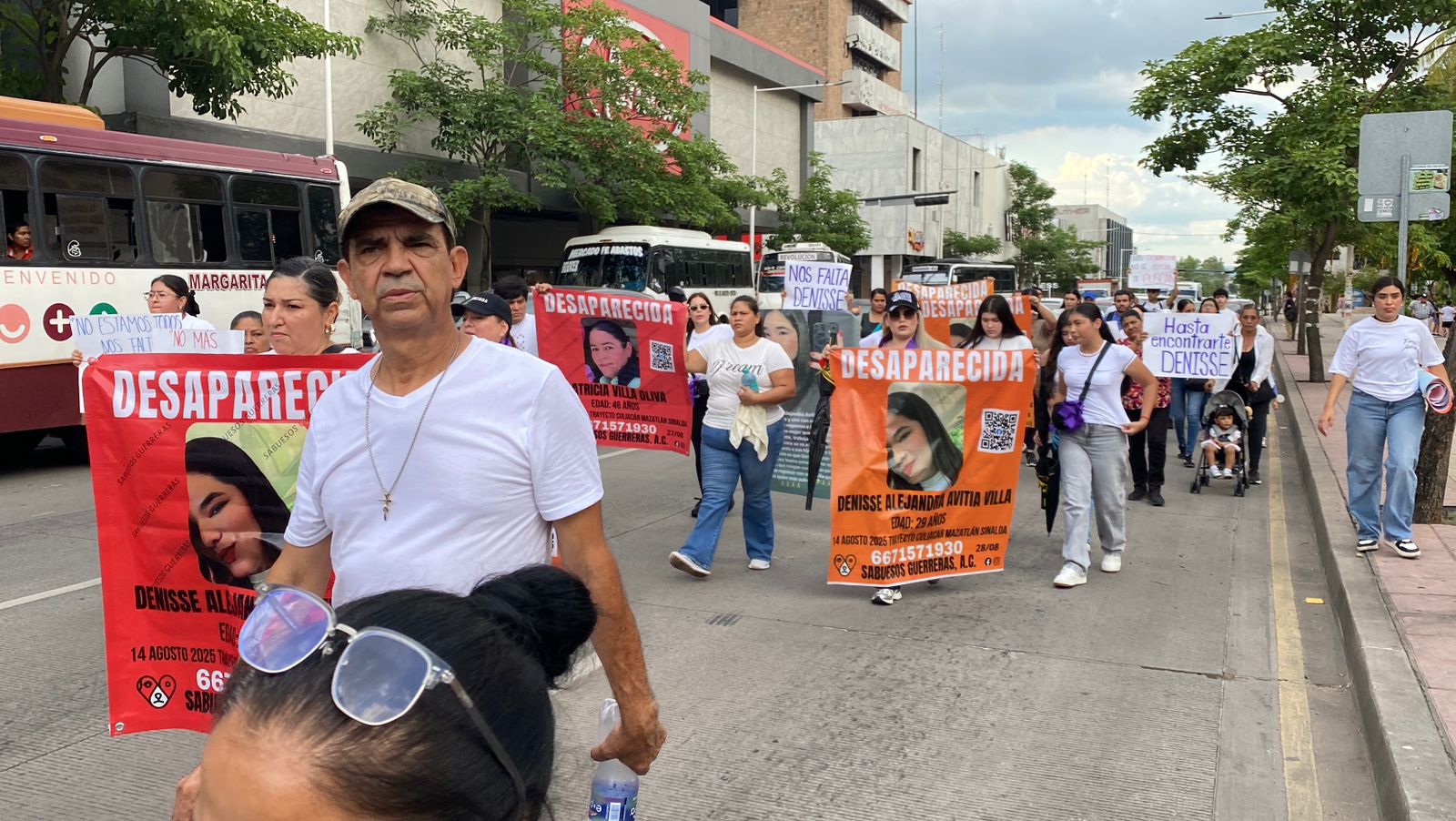 marcha por desaparición de Patricia, Denisse y Francisco en Culiacán