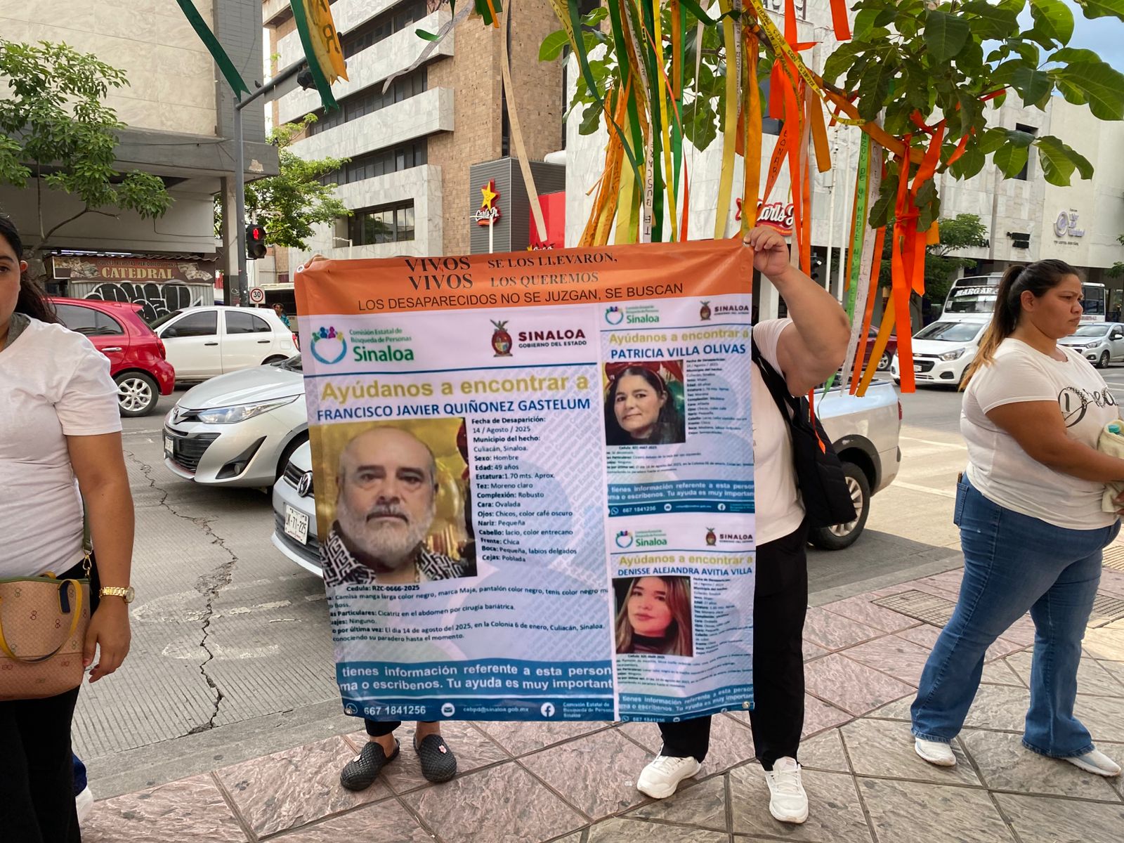 marcha por desaparición de Patricia, Denisse y Francisco en Culiacán