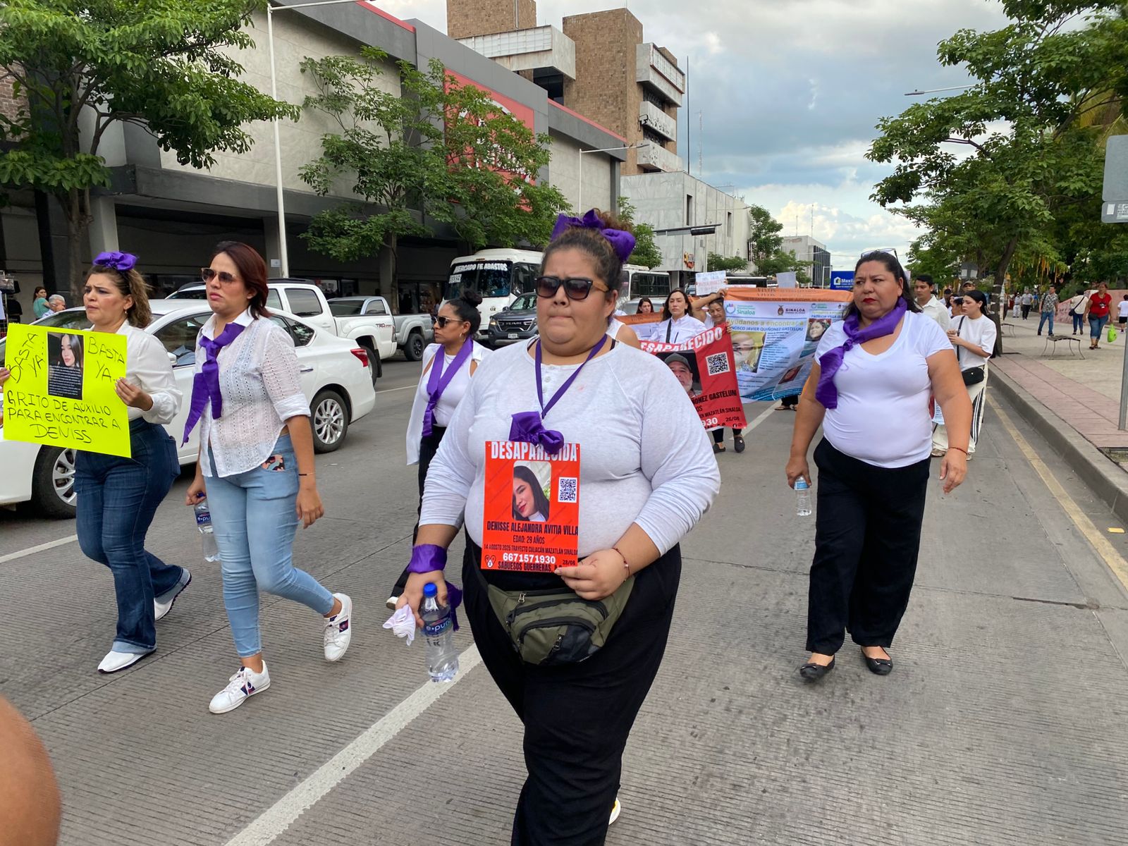marcha por desaparición de Patricia, Denisse y Francisco en Culiacán