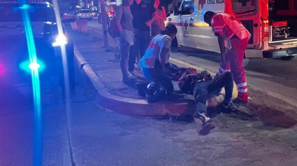 Motociclista resultó lesionado al ser arrollado por un vehículo en Guasave