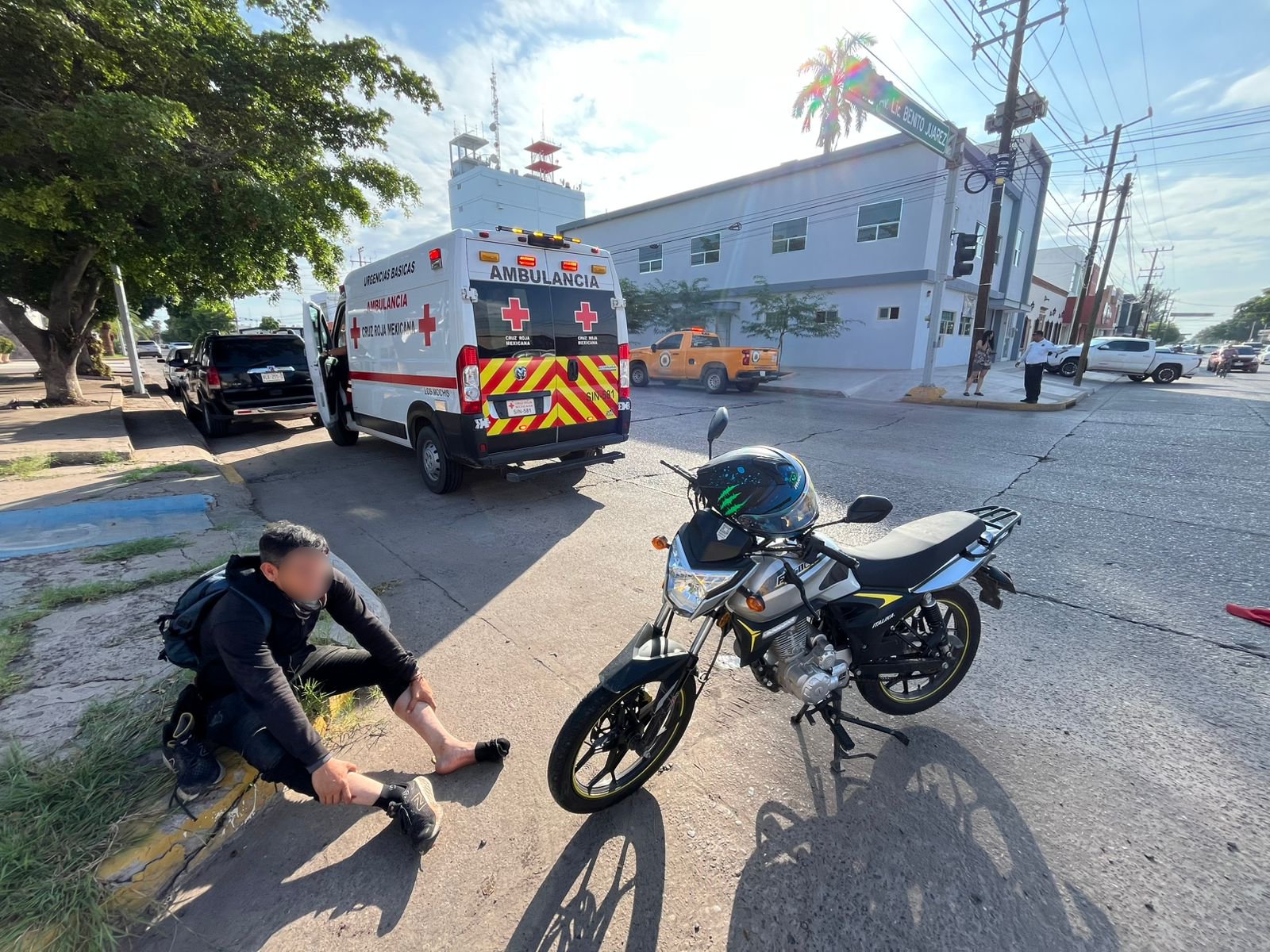 Motociclista arrollado por vagoneta en Los Mochis