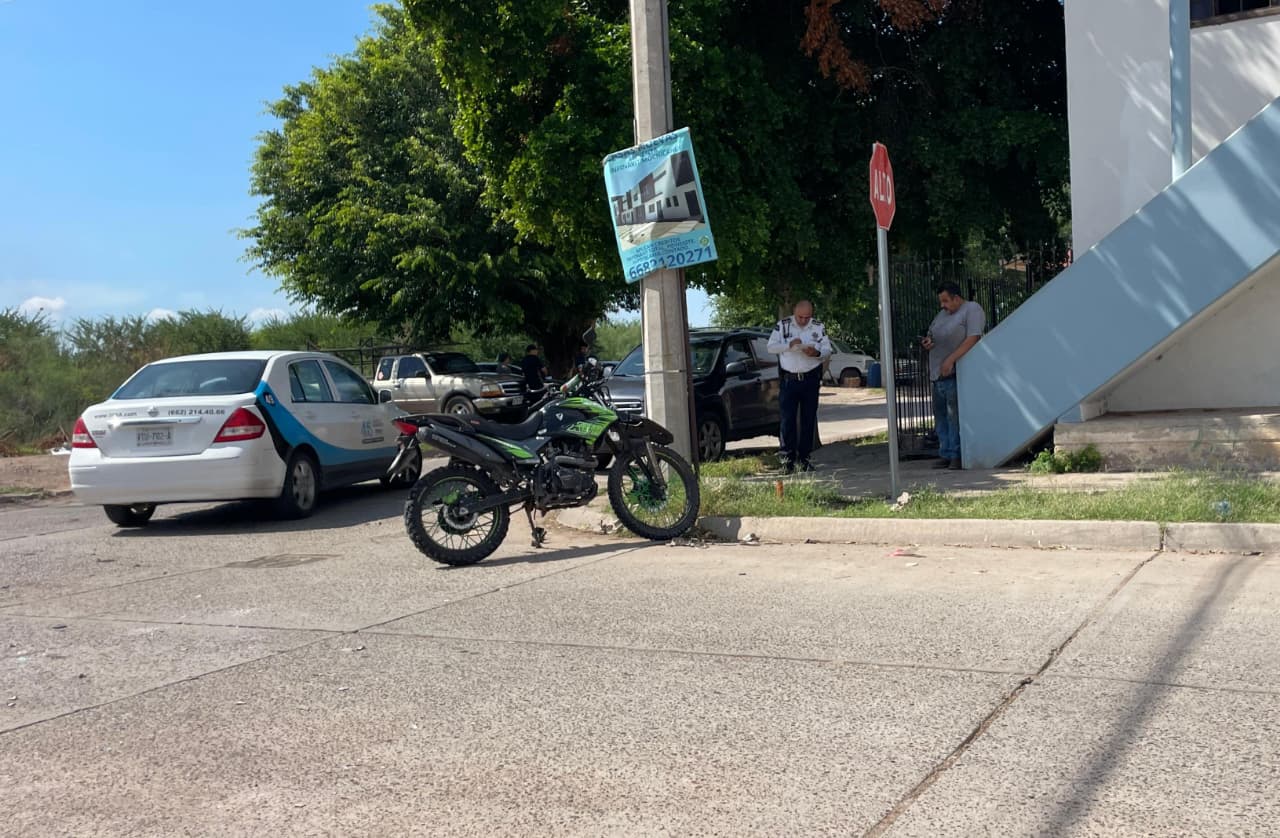 Motociclista lesionado en Los Mochis