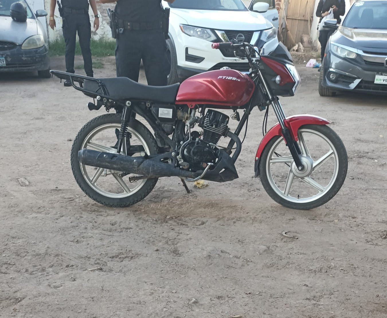 motocicleta con reporte de robo recuperada