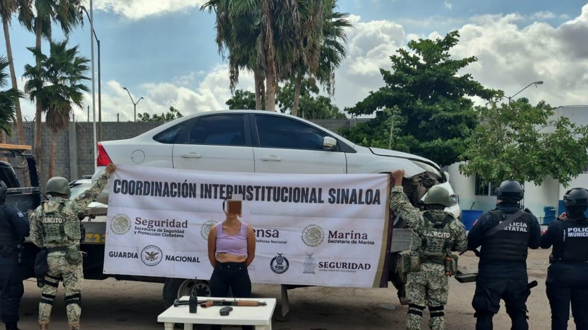 Una mujer fue detenida por autoridades de los tres niveles en Navolato