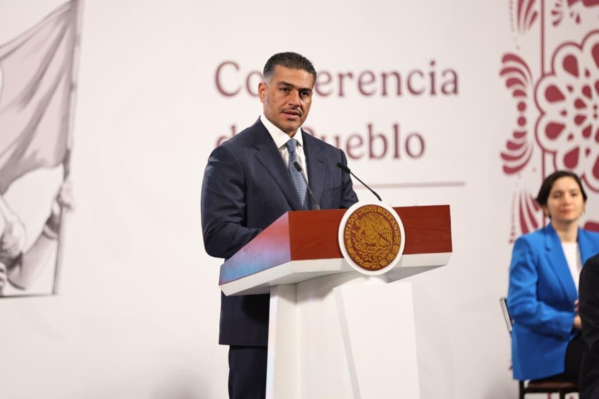 Omar García Harfuch en conferencia 'mañanera'