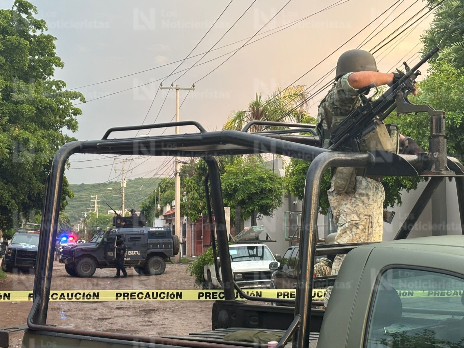 Fuerte operativo militar en sector Loma de Rodiguera al norte de Culiacán