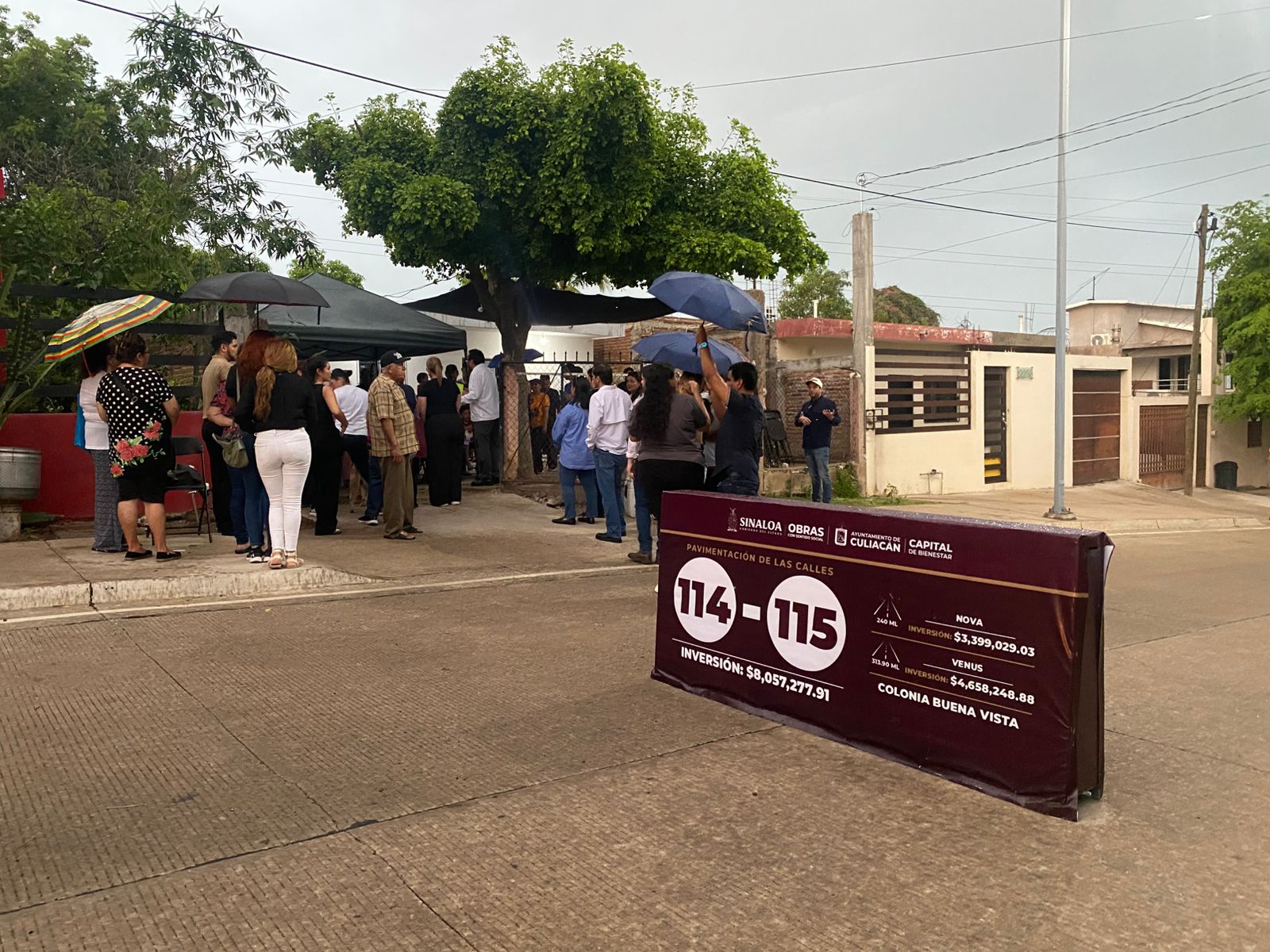 Pavimentaciones en la colonia Buena Vista de Culiacán
