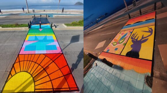 En Mazatlán promueven el arte urbano para salvar vidas; IMJU pinta pasos peatonales en con talento local