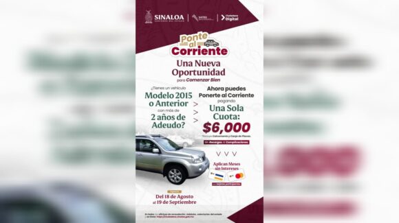 ¿Tienes un auto modelo 2015 con adeudos vehiculares? Ponte al corriente con esta promoción