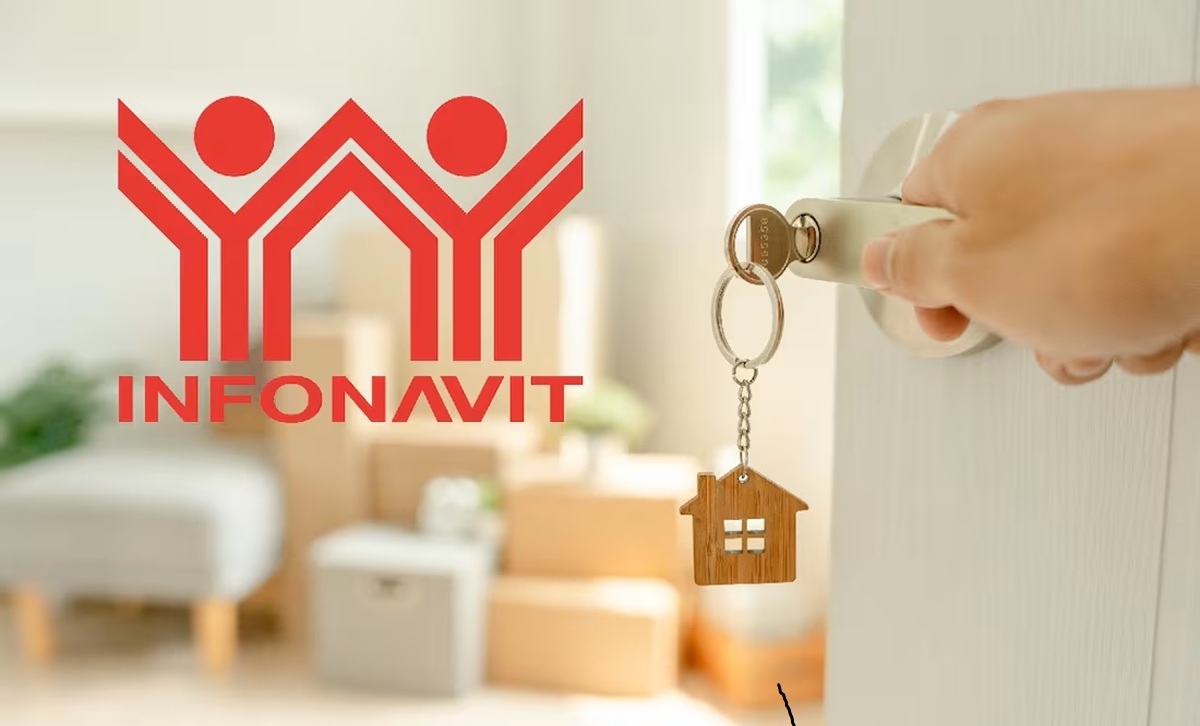 Llave de puerta y logotipo de Infonavit