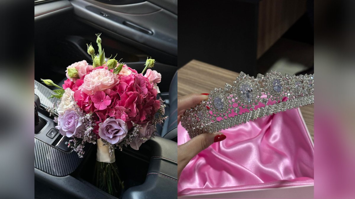 ramo y tiara de quinceañera