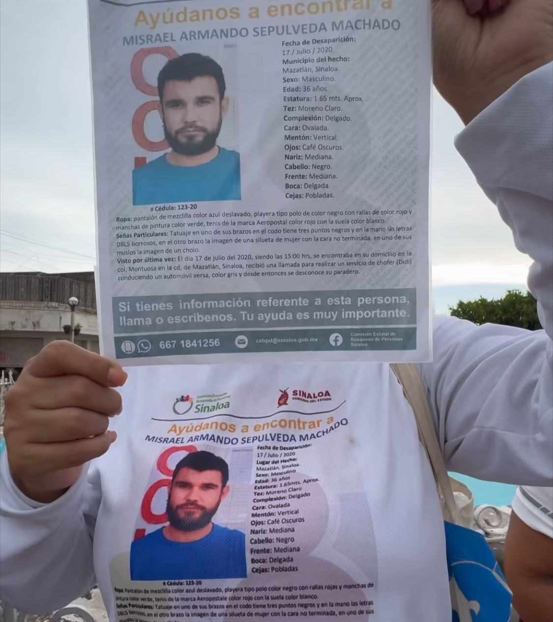 Buscan a desaparecidos con pega de imágenes en Rosario