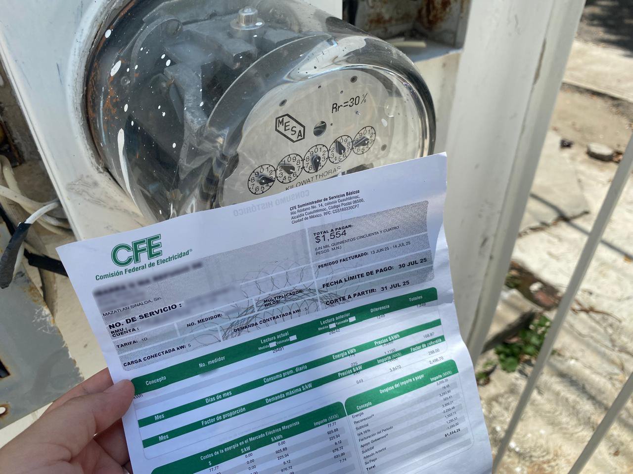 Recibo de CFE