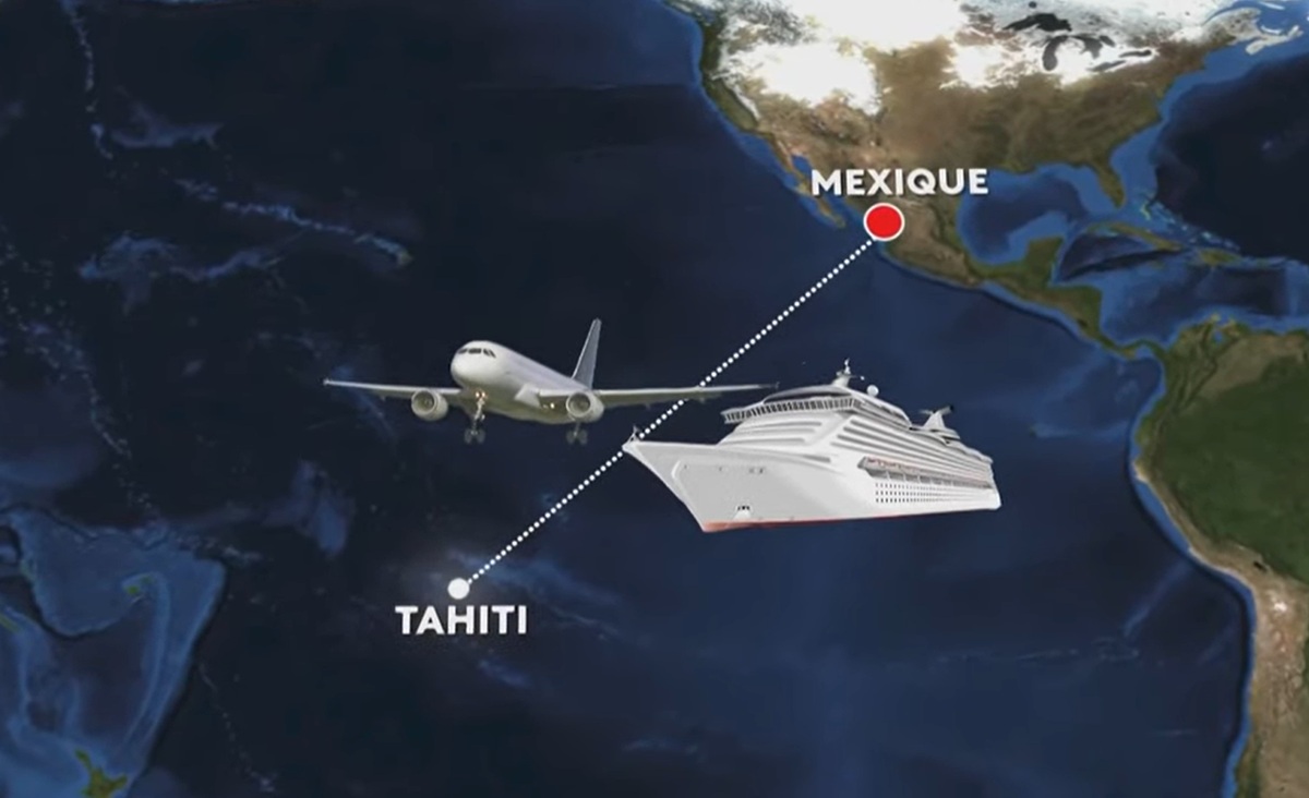 Recorrido de México a Tahiti