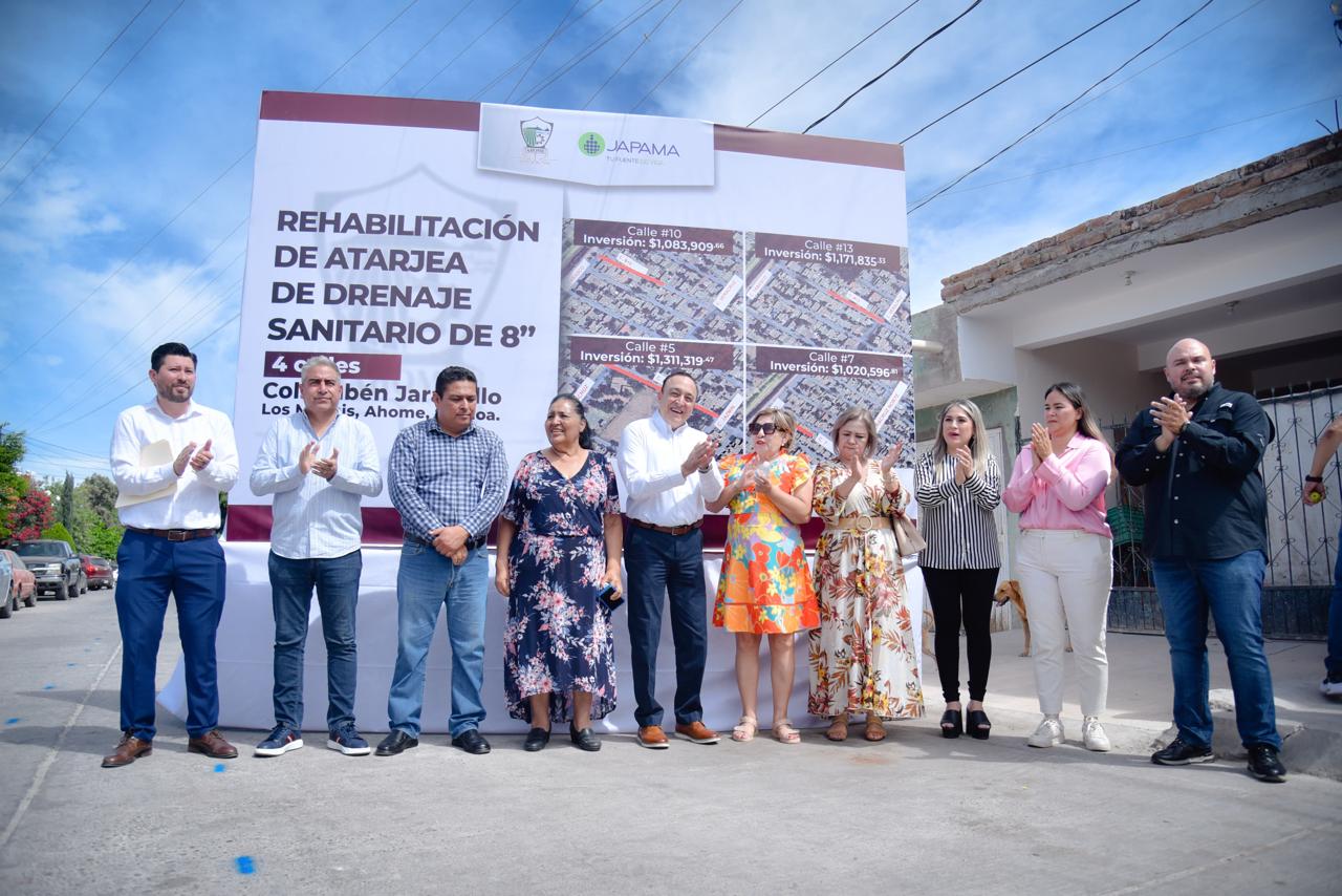 Rehabilitan drenaje sanitario en la colonia Jaramillo, en Los Mochis