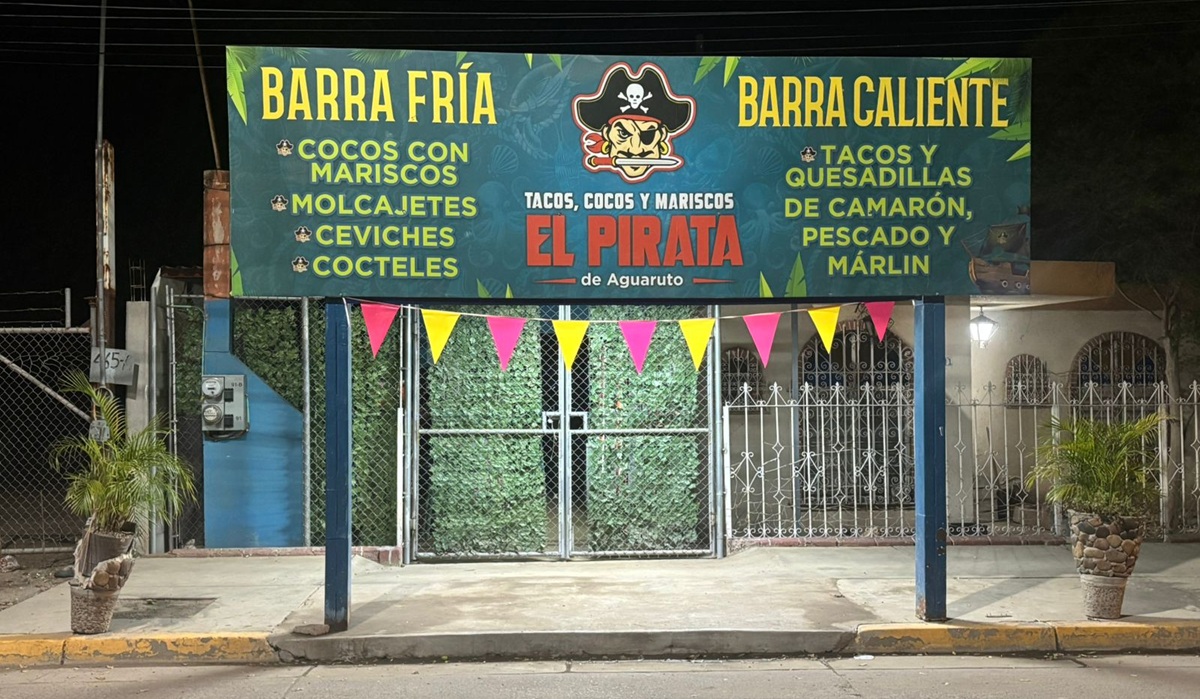 Restaurante de mariscos donde 'levantaron' al síndico de Aguaruto, en Culiacán