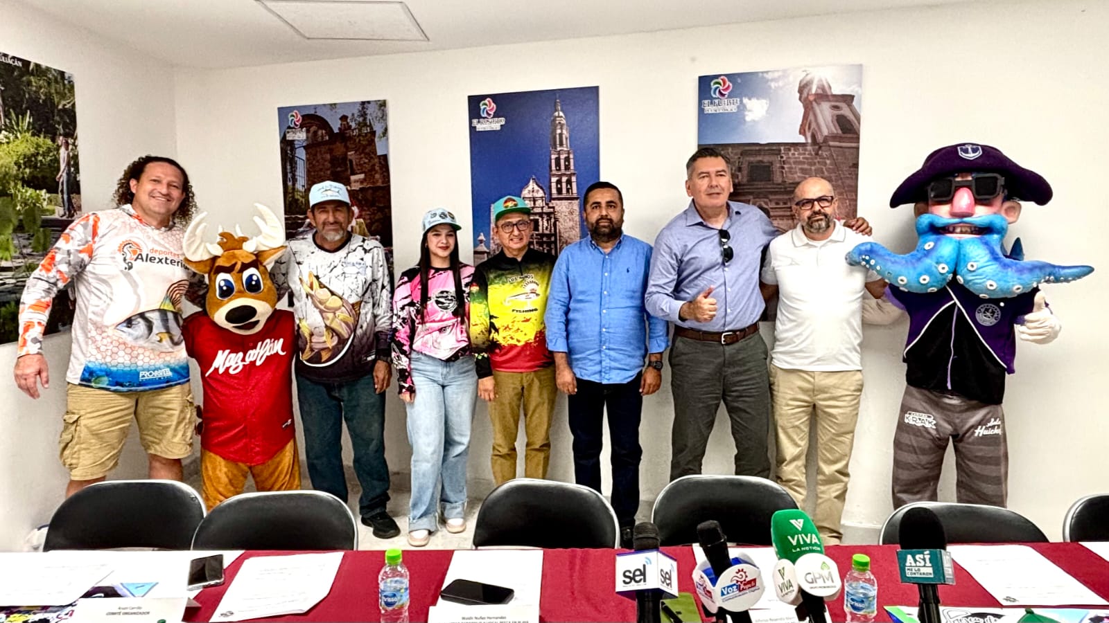 José Alfonso Reséndiz Memije y Waldir Núñez Hernández en conferencia de prensa presentan Torneo Interclubes de Pesca de Orilla