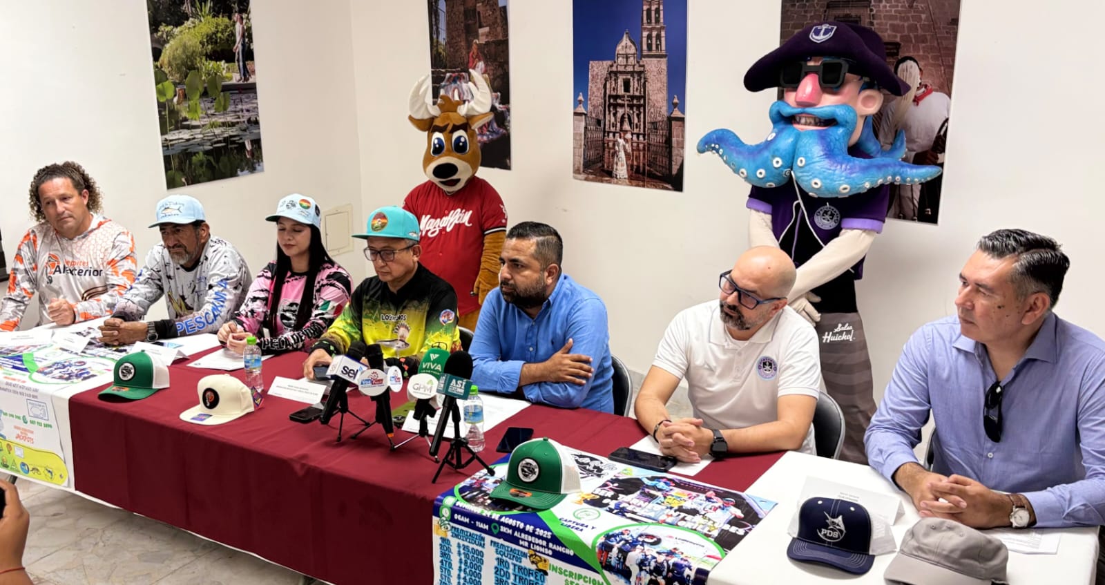 José Alfonso Reséndiz Memije y Waldir Núñez Hernández en conferencia de prensa presentan Torneo Interclubes de Pesca de Orilla