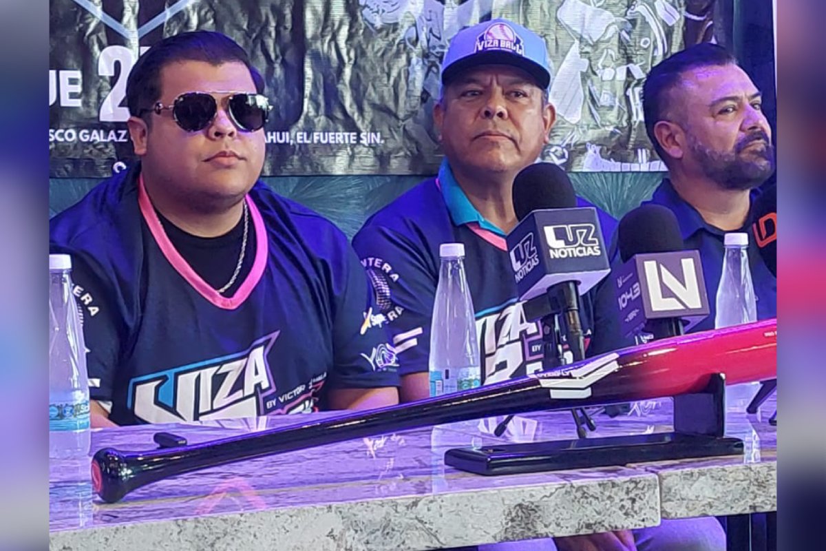 rueda de prensa Viza Bro’s presentan juego de beisbol con causa en Mochicahui