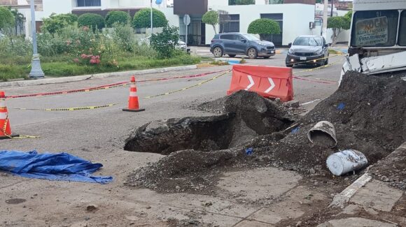 Sin recursos para rehabilitar socavón en pleno centro de Guasave: Alcaldesa