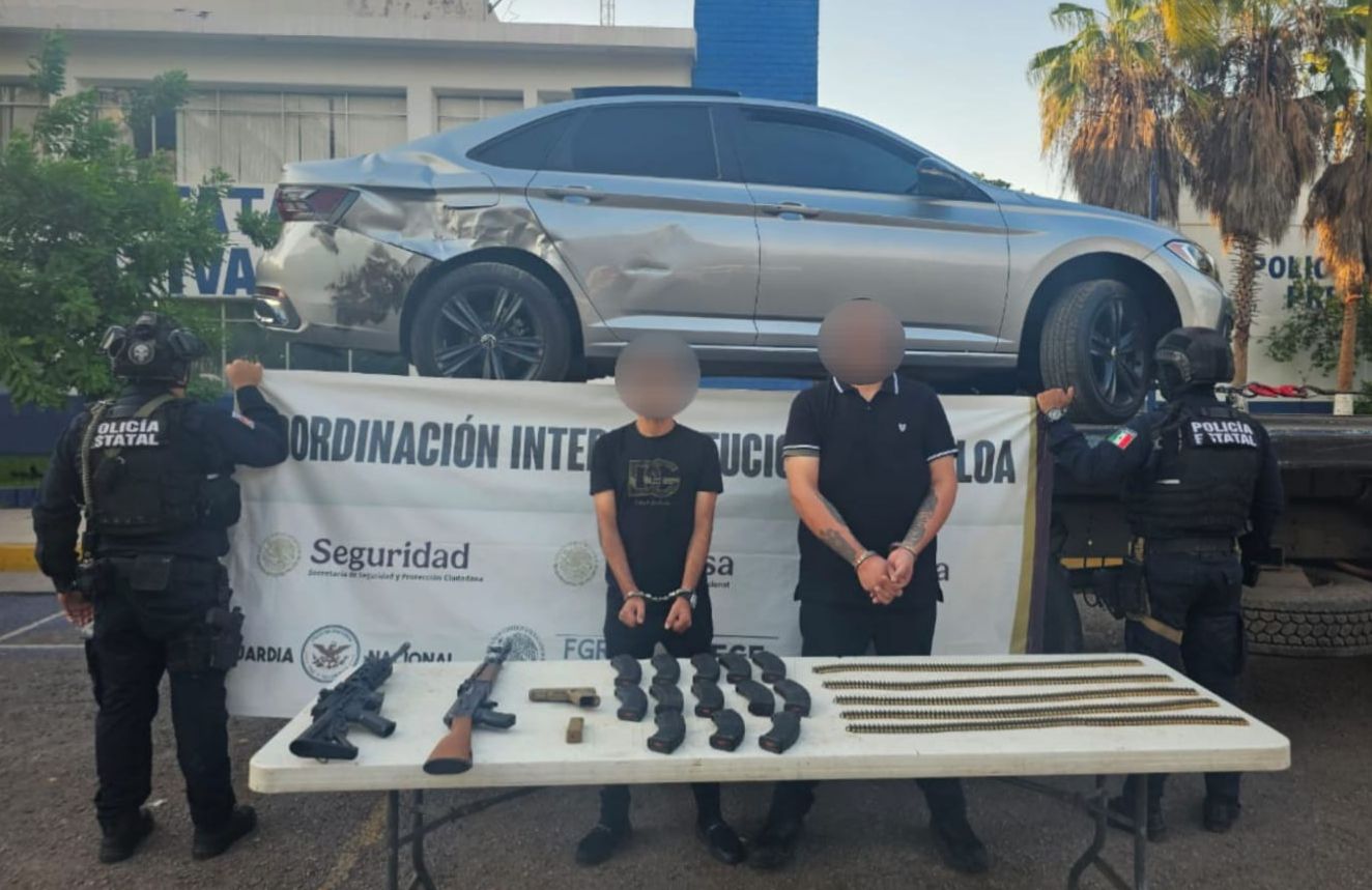 sujetos detenidos tras persecucion en culiacan