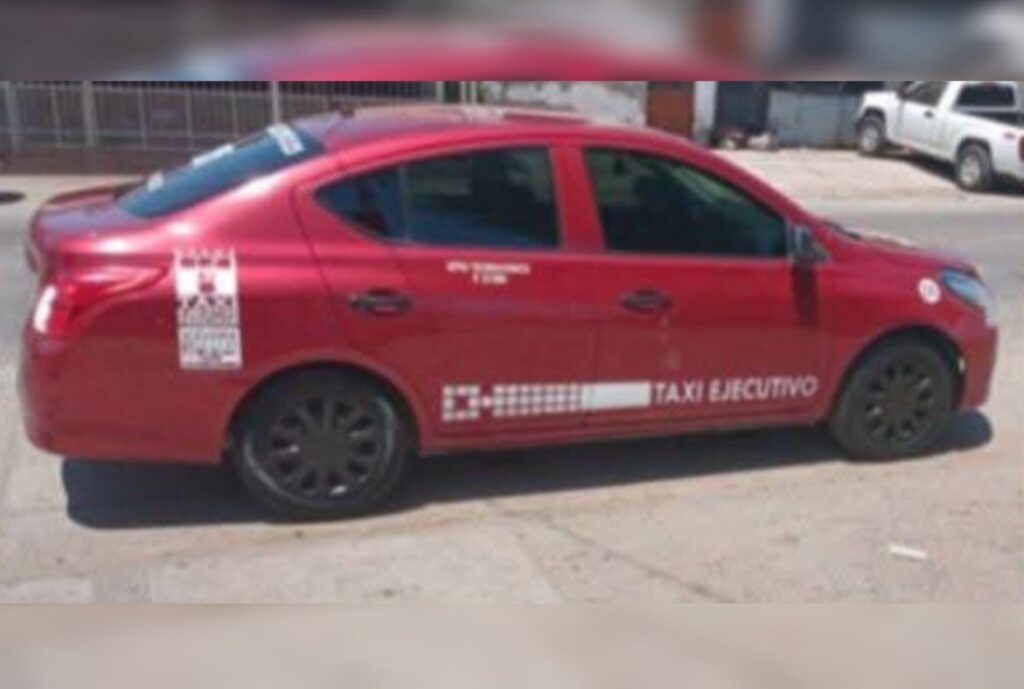 Taxi de joven desaparecido en Los Mochis