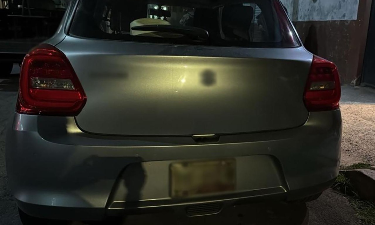Vehículo asegurado en Puebla
