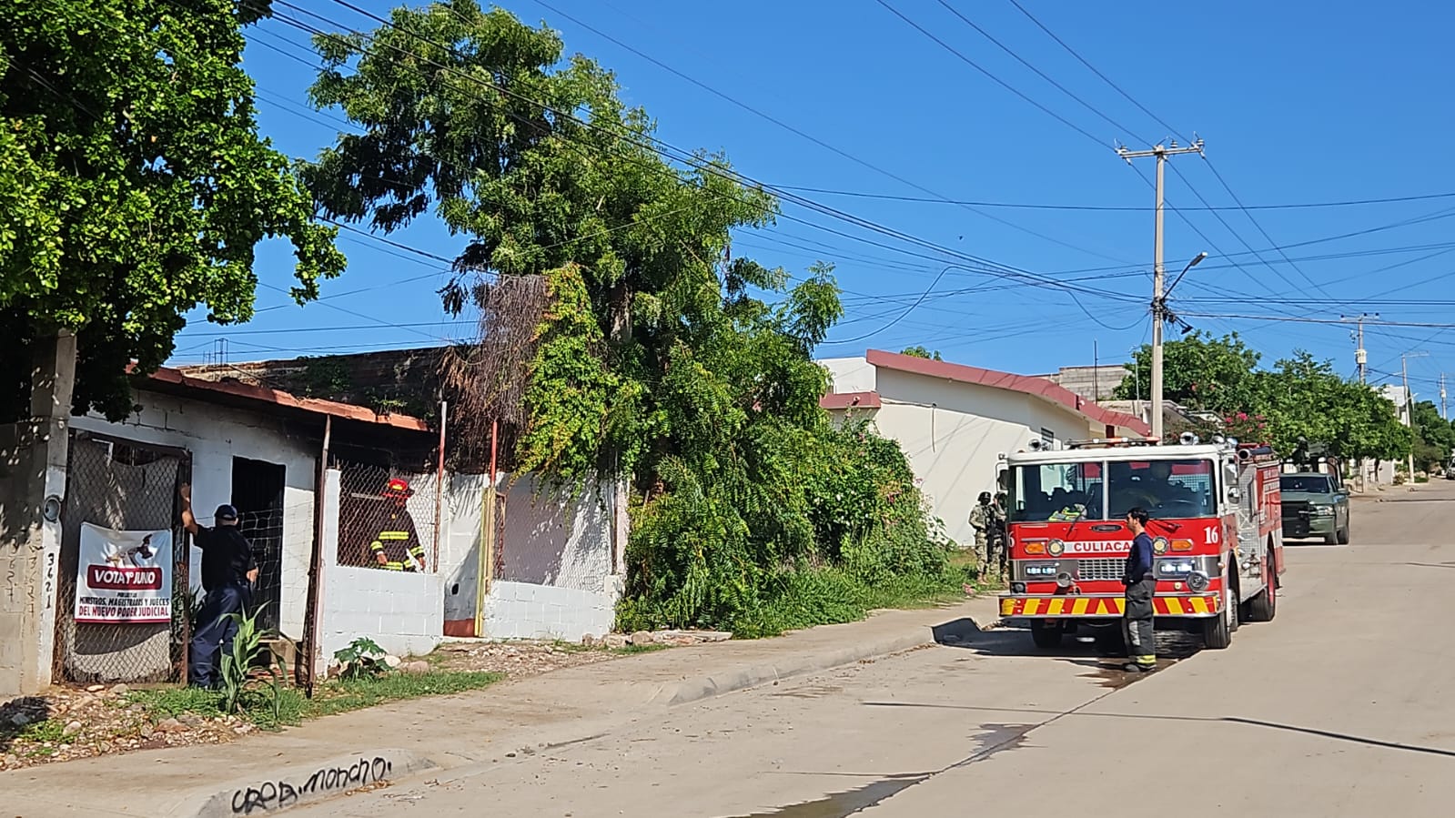 vivienda incendiada en culiacan sin