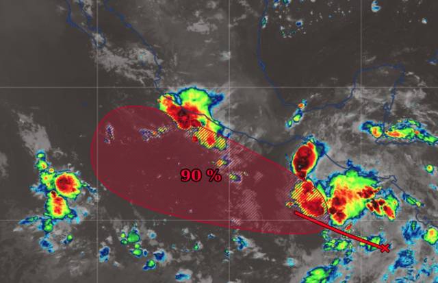 zona de baja presion con probabilidad de ciclon