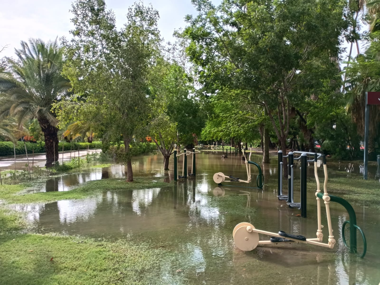 Se inunda el parque Sinaloa